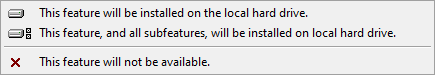 Fig. 3. Component installation menu